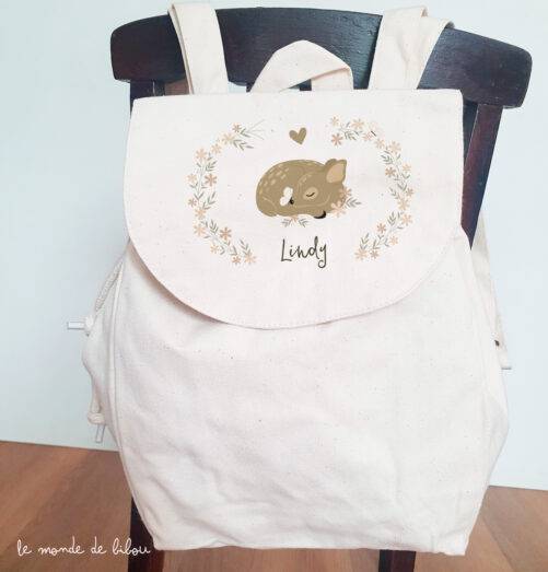 Sac à dos personnalisé biche