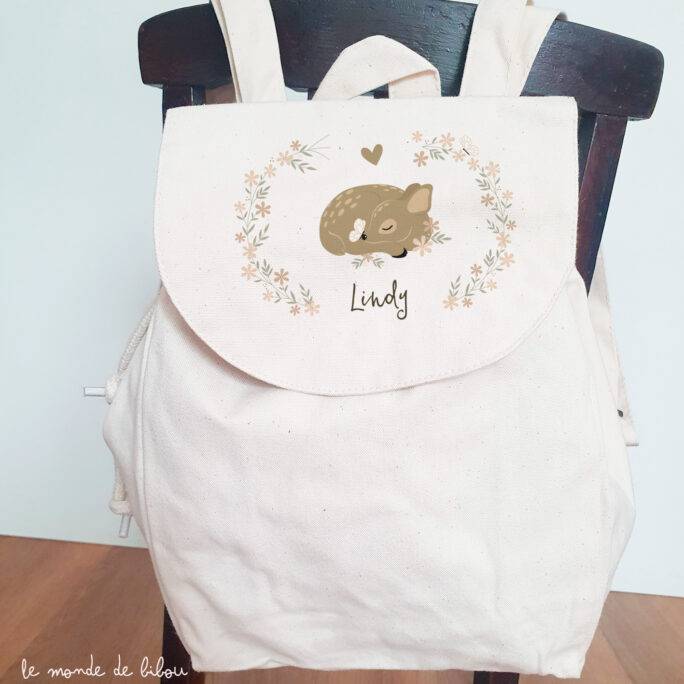 Sac à dos personnalisé biche