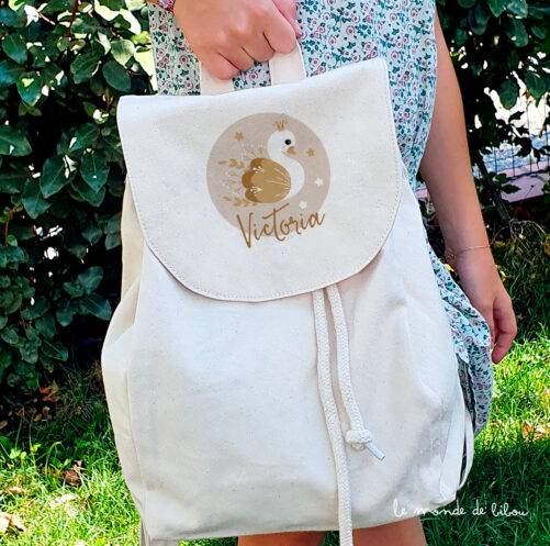 Sac à dos personnalisé cygne