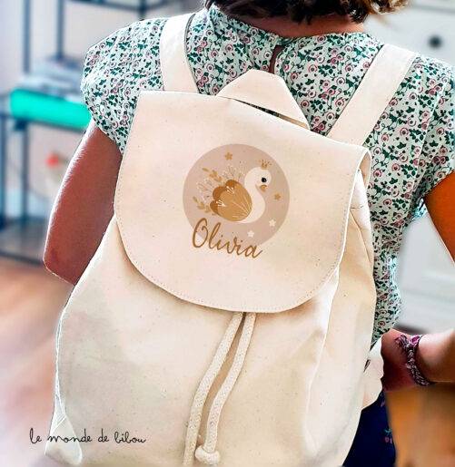 Sac à dos personnalisé cygne