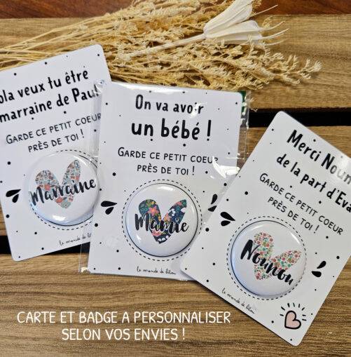Carte et badge annonce