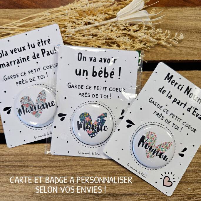 Carte et badge annonce