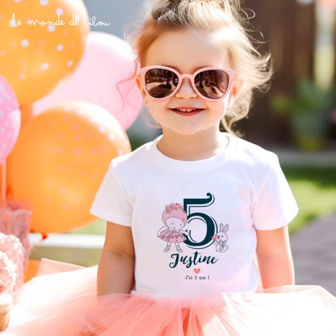 T-shirt anniversaire fille