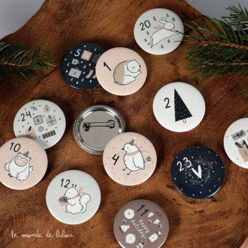 Badges pour Calendrier de l'avent
