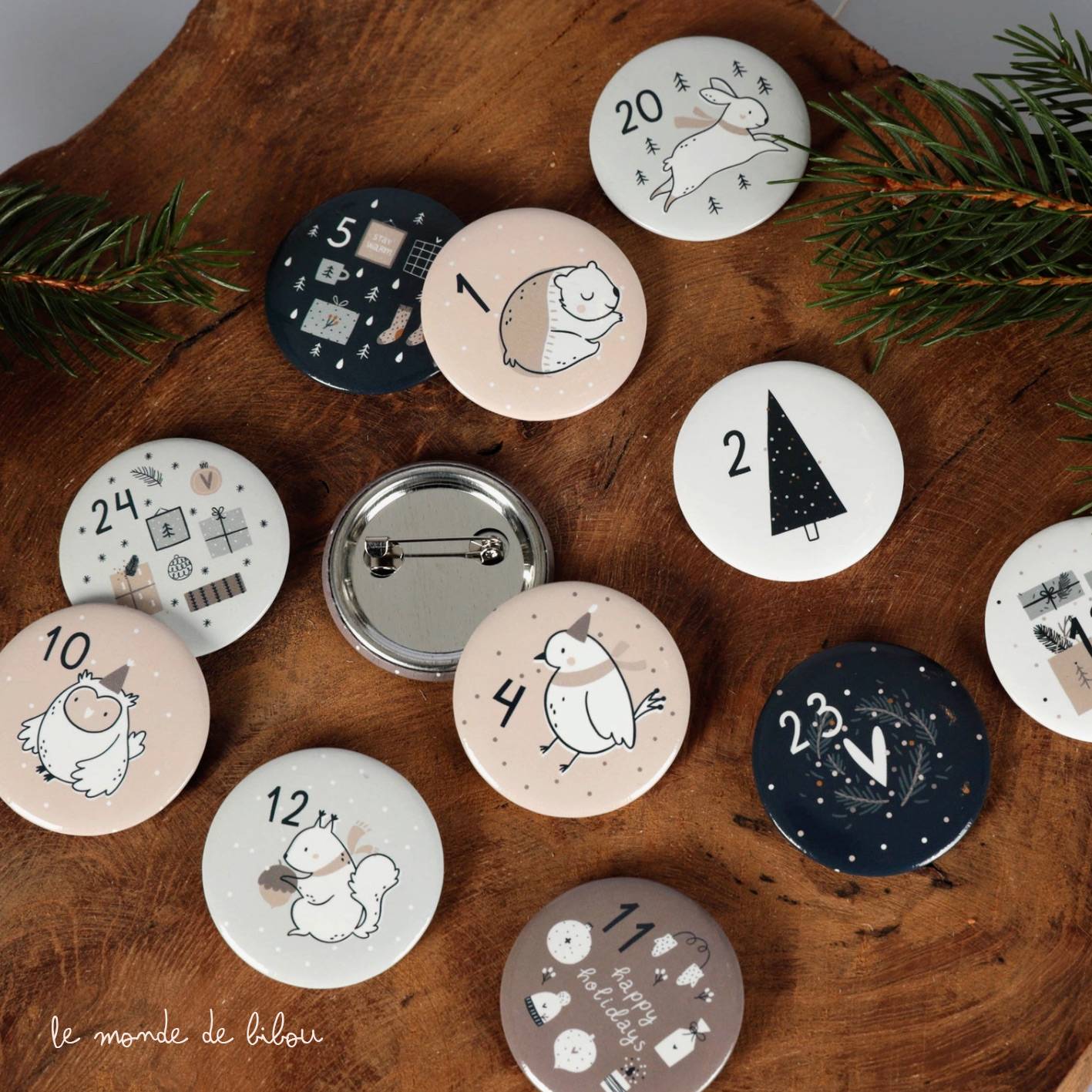 Badges pour Calendrier de l'avent