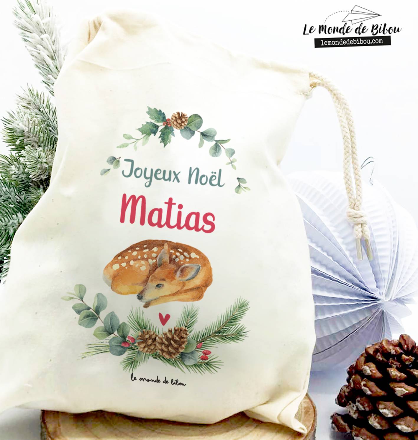 Hotte de Noël Biche taille S