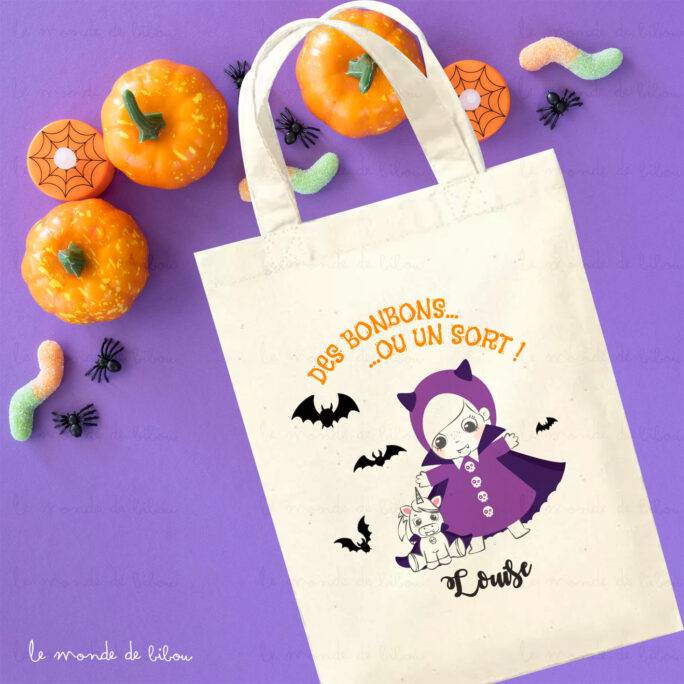 Petit Tote bag d'Halloween Vampire