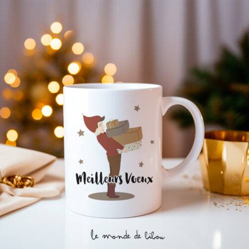 Mug de Noël Lutin Fillette Garçon