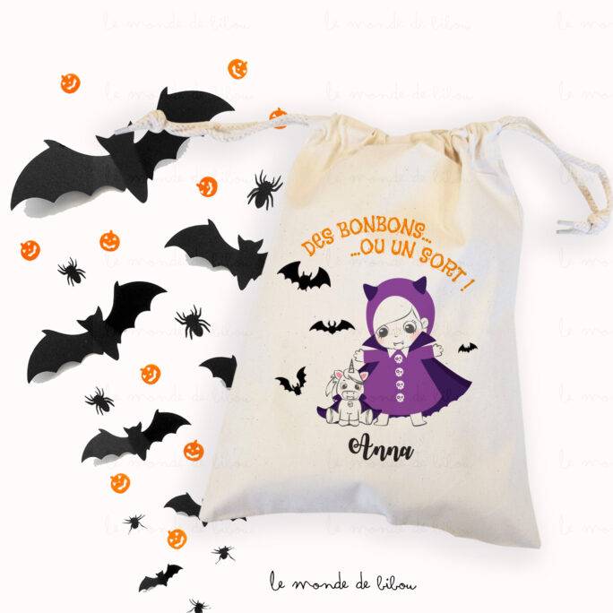 Sac pochon d'Halloween Vampire
