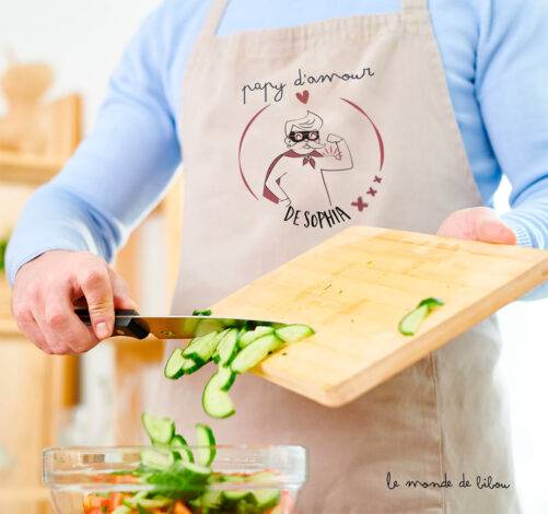 Tablier papy d'amour personnalisable