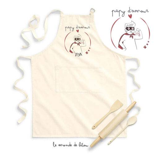 Tablier papy d'amour personnalisable