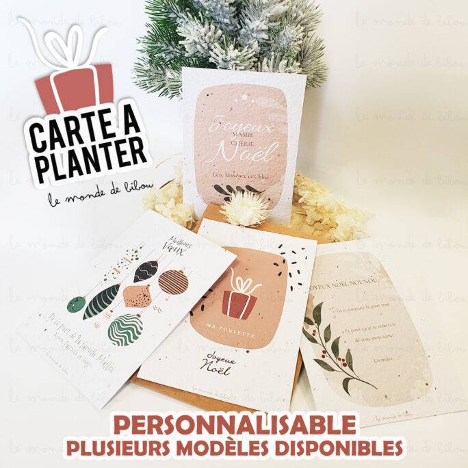 Carte postale de Noël à planter