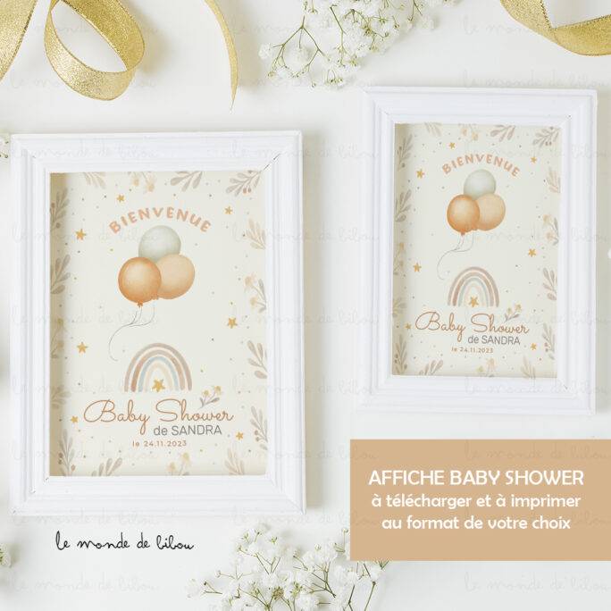 Affiche Bienvenue Babyshower à télécharger