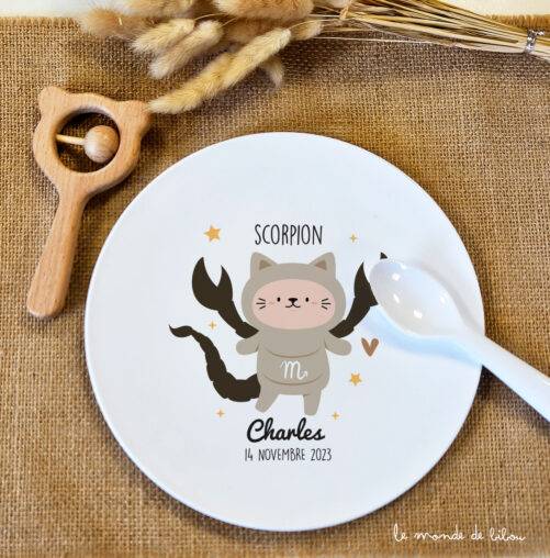 Assiette Bébé Signe astrologique