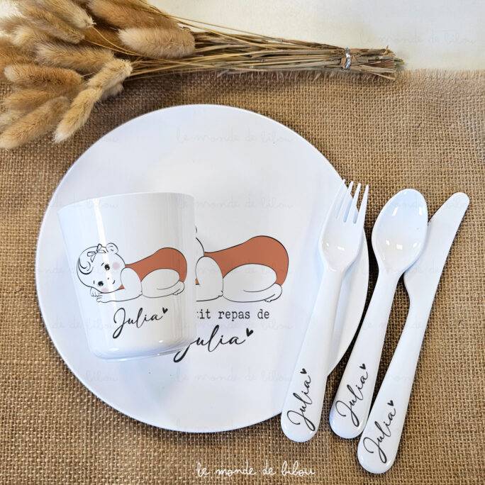 Assiette incassable Bébé personnalisée
