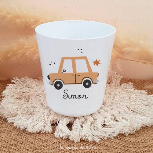 Gobelet enfant voiture personnalisé