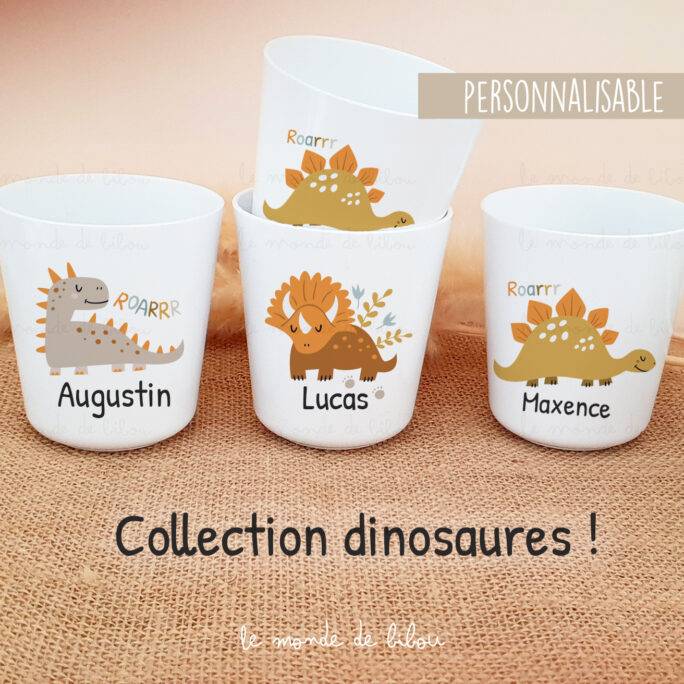 Gobelet enfant Dinosaure personnalisé