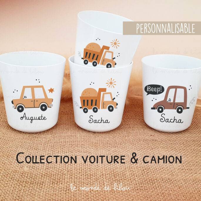 Gobelet enfant voiture personnalisé