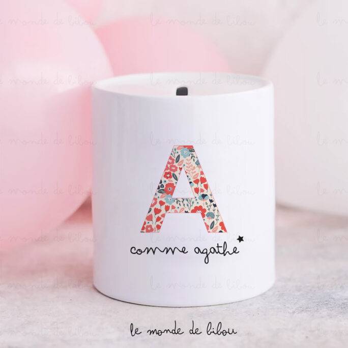Tirelire Prénom Initiale personnalisée