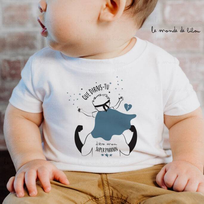 T-shirt bébé super demande Parrain