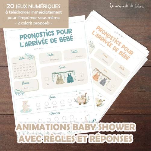 Jeux Baby shower numériques à télécharger