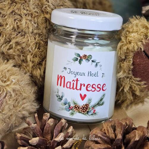 Bougie personnalisée de Noël
