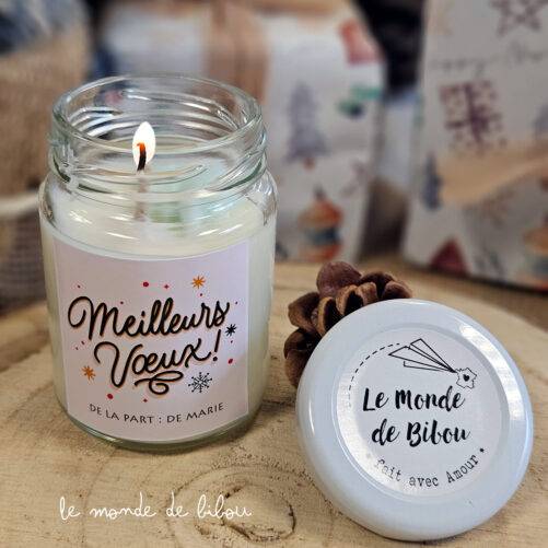 Bougie personnalisée de Noël