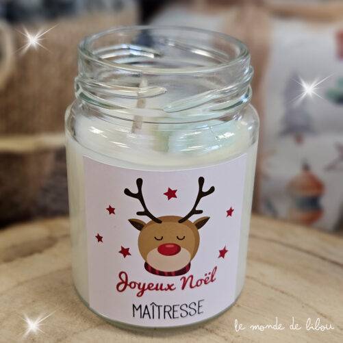 Bougie personnalisée de Noël