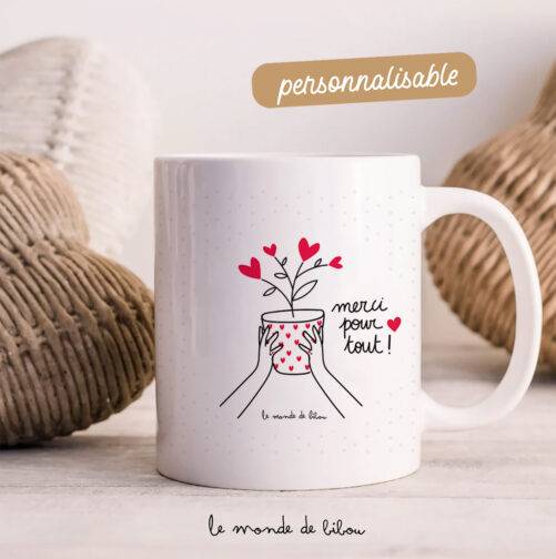 Mug personnalisable merci pour tout