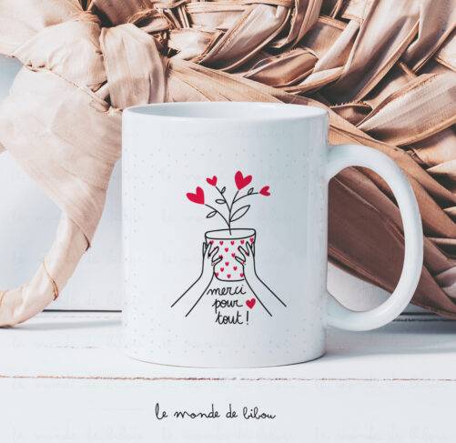 Mug personnalisable merci pour tout