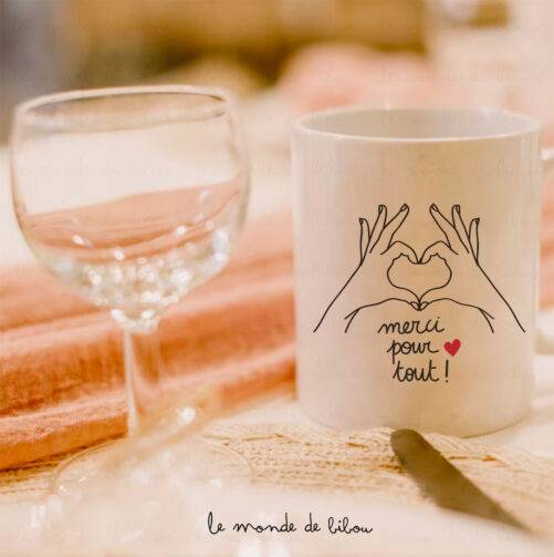 Mug personnalisable merci pour tout