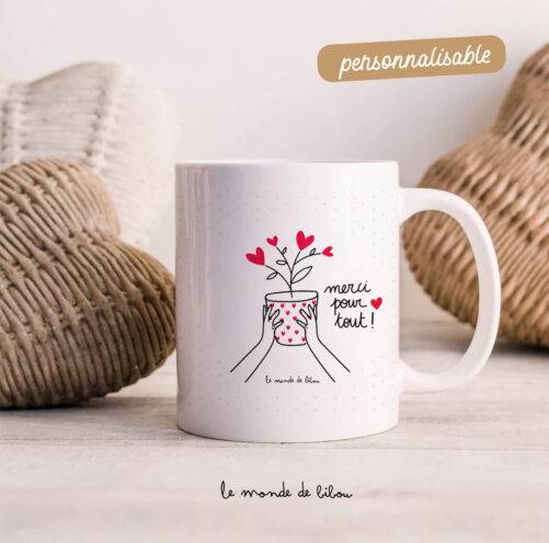 Mug personnalisable merci pour tout
