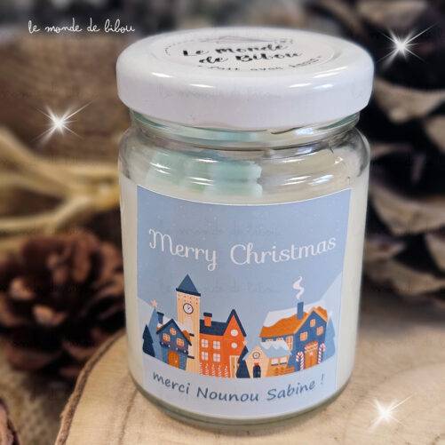 Bougie personnalisée de Noël