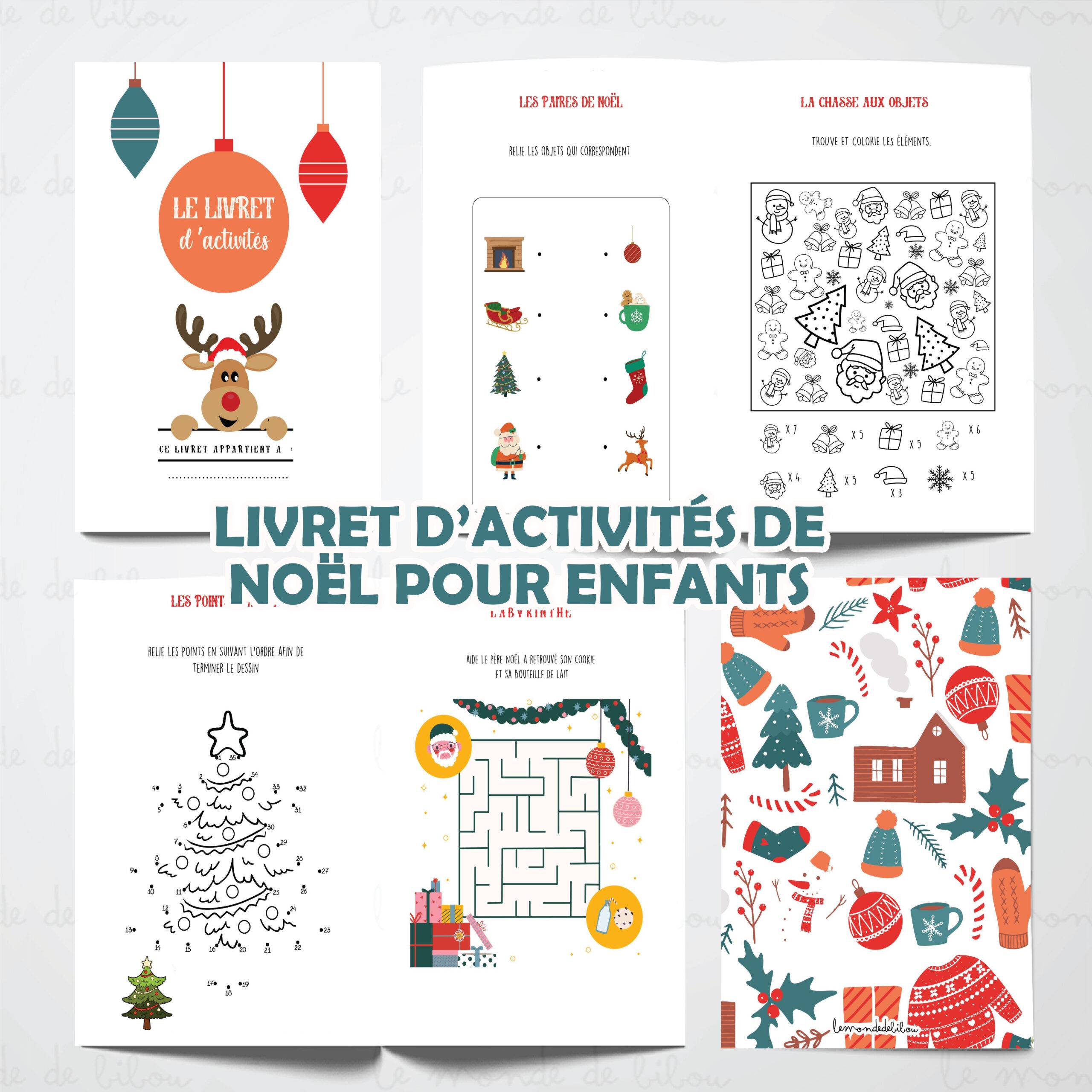 Livret de Jeux pour Enfants Noël à imprimer