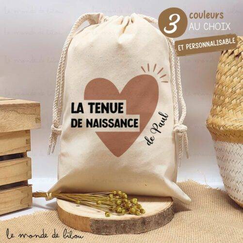 SAC POCHON TENUE NAISSANCE PEROSNNALISE