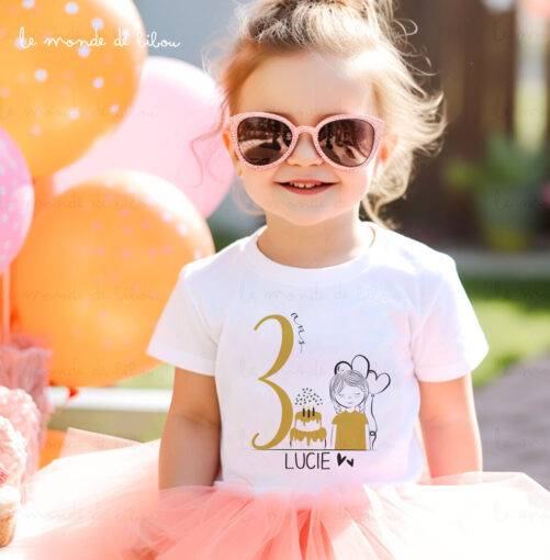 T-shirt d'anniversaire personnalisé