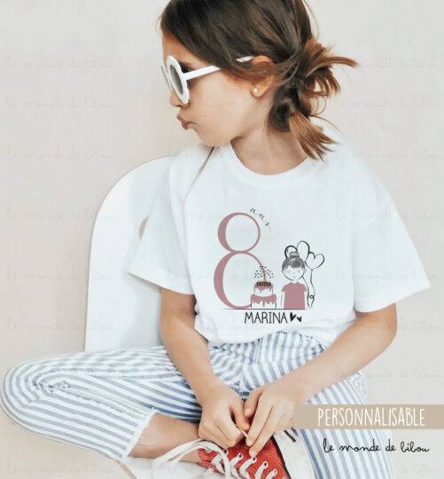 T-shirt d'anniversaire personnalisé