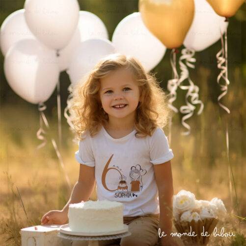 T-shirt d'anniversaire personnalisé