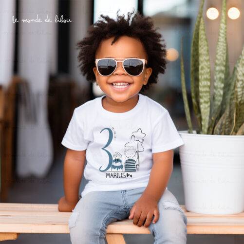T-shirt enfant anniversaire personnalisé