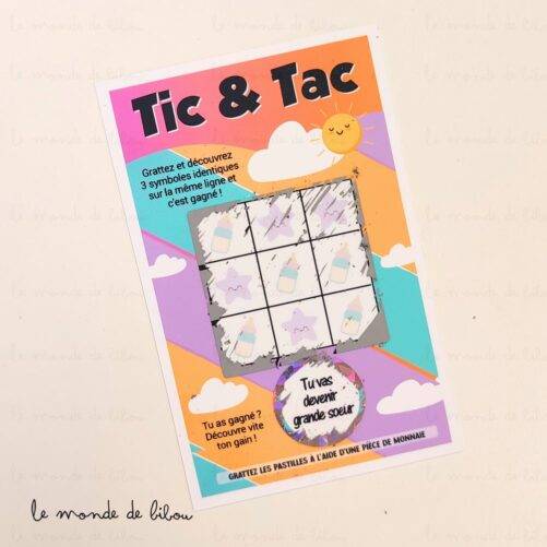 Ticket Tic & Tac à gratter annonce grossesse