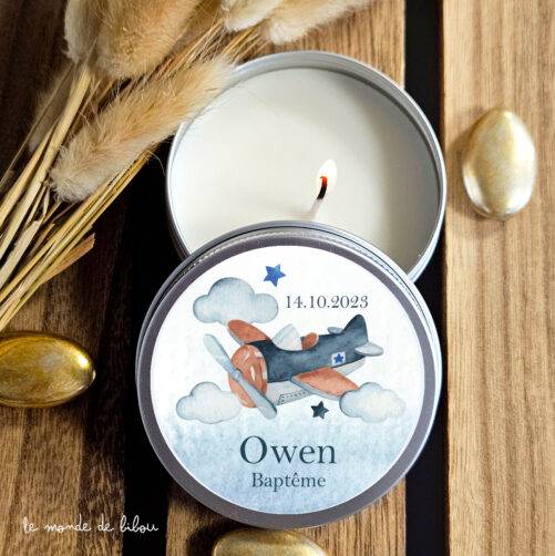 Bougie Baptême cadeaux invités