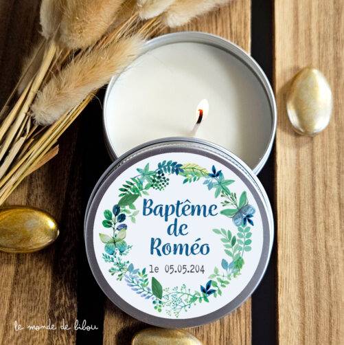 Bougie Baptême cadeaux invités