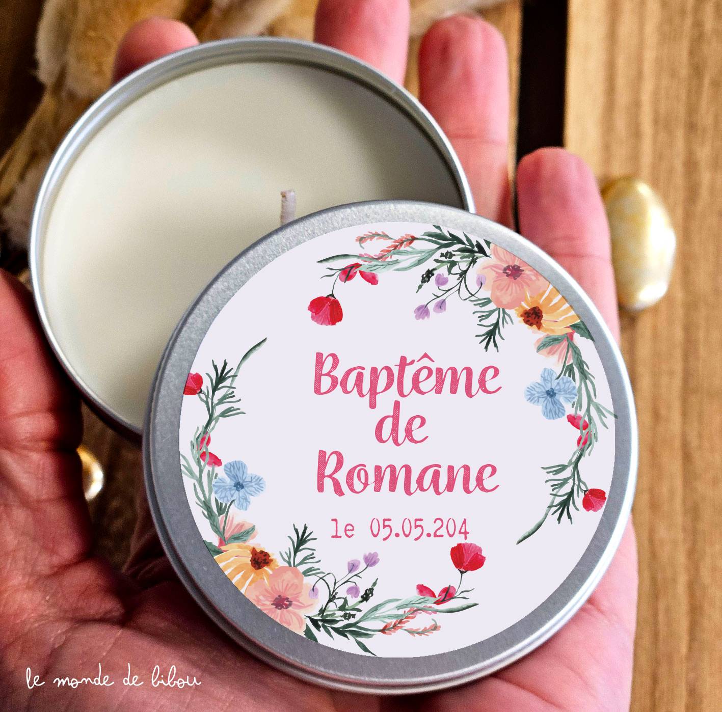 Bougie Baptême cadeaux invités