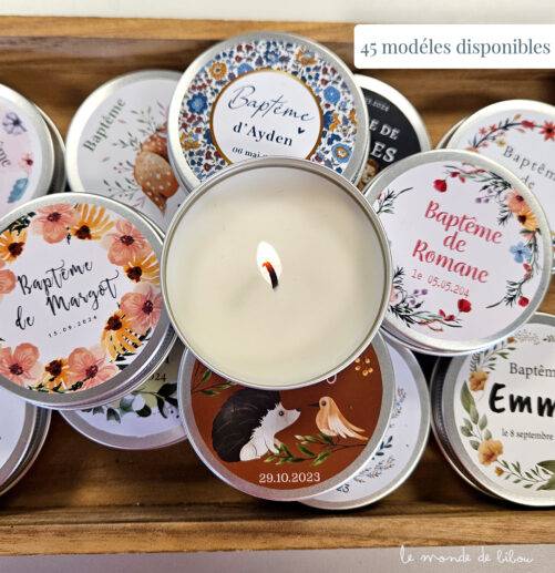 Bougie Baptême cadeaux invités