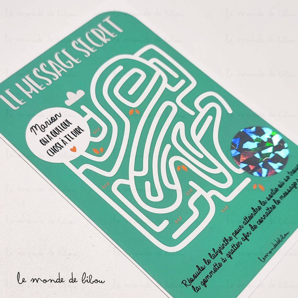 Ticket à gratter Labyrinthe Annonce Grande Sœur et Grand Frère