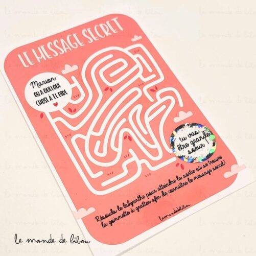 Ticket à gratter Labyrinthe Annonce Grande Sœur et Grand Frère