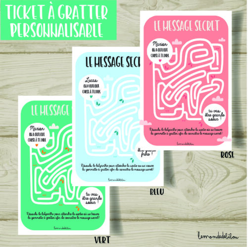Ticket à gratter Labyrinthe Annonce Grande Sœur et Grand Frère