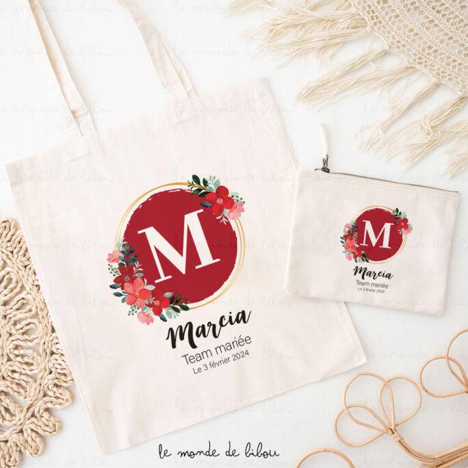 Sac et trousse personnalisés EVJF