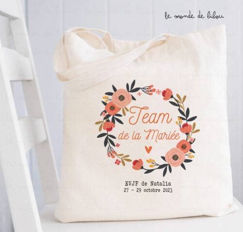T-Shirt et sac EVJF personnalisé