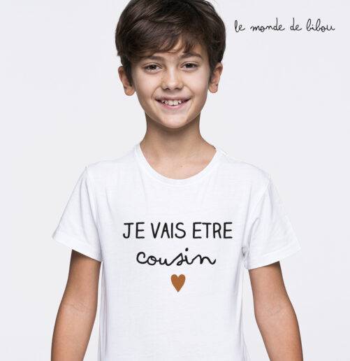 T-shirt je vais être Cousine ou Cousin